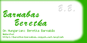 barnabas beretka business card